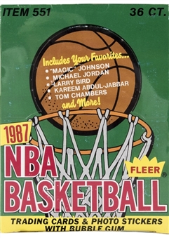 1987/88 Fleer Basketball Unopened Wax Box (36 Packs; BBCE Certified) - From a Sealed Case
